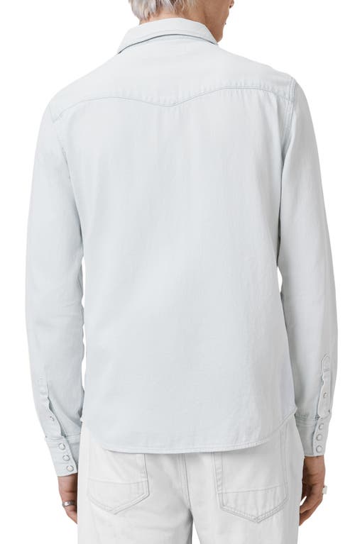 ALLSAINTS ALLSAINTS MACGOWAN COTTON DENIM SNAP-UP WESTERN SHIRT