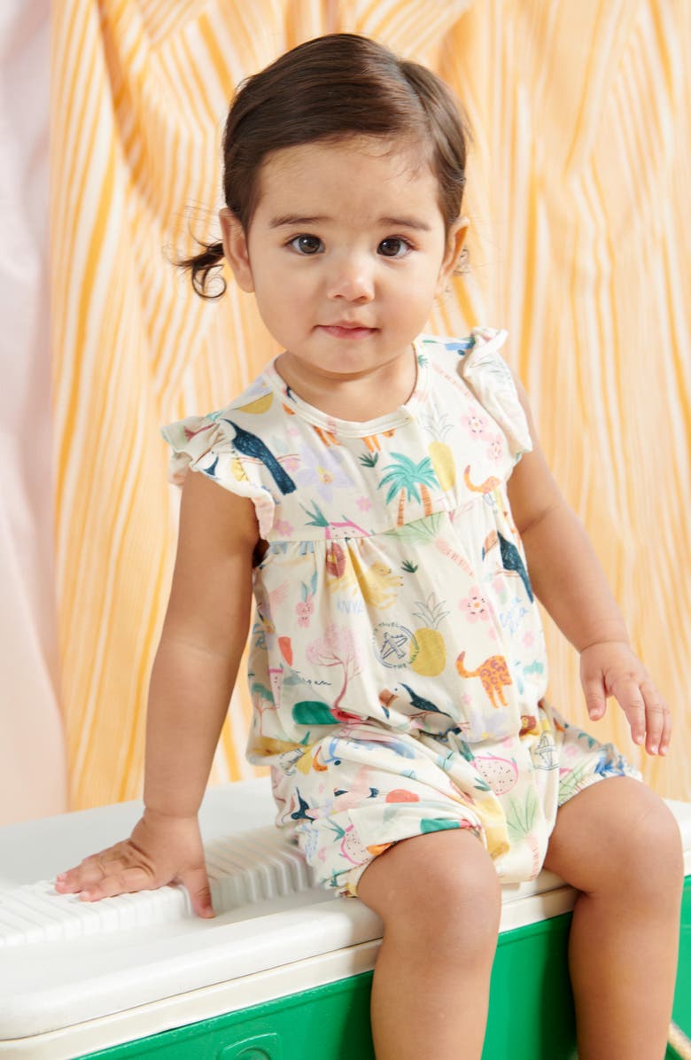 Magnetic Me Wanderlust Ruffle Bubble Romper, Alternate, color,