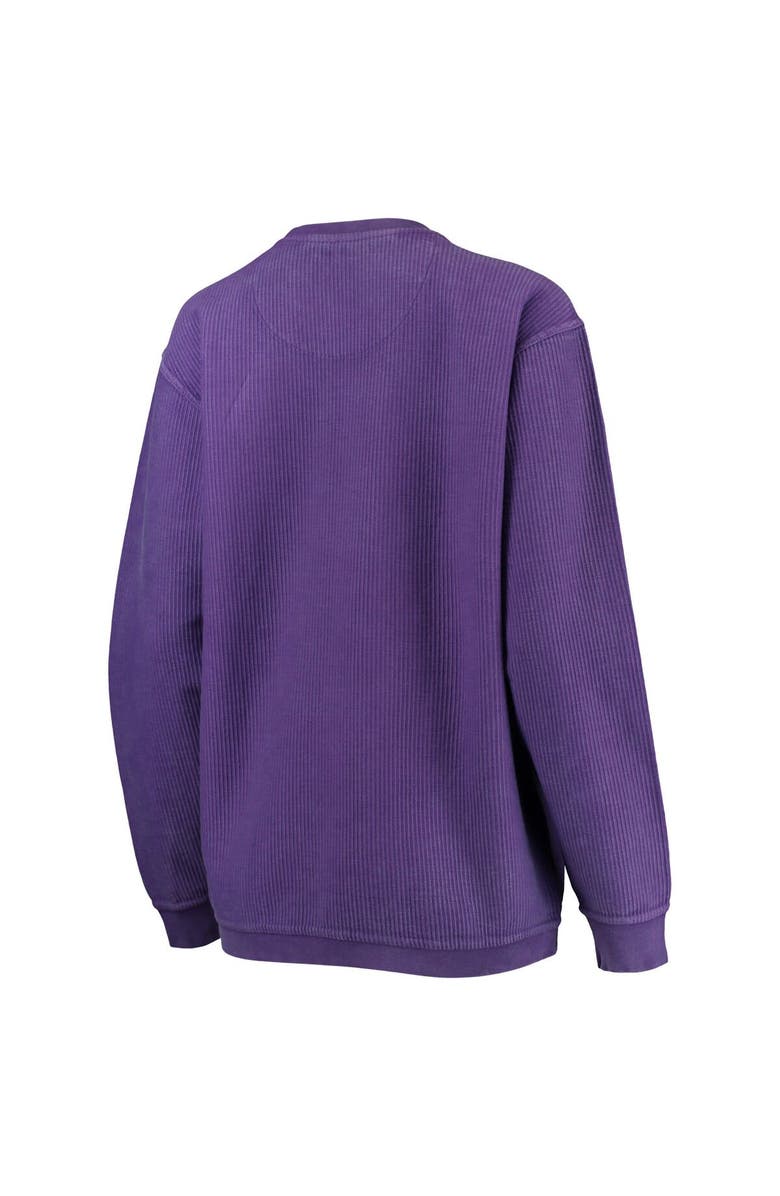 PRESSBOX Women's Pressbox Purple Northwestern Wildcats Comfy Cord Vintage Wash Basic Arch Pullover Sweatshirt, Alternate, color, Purple