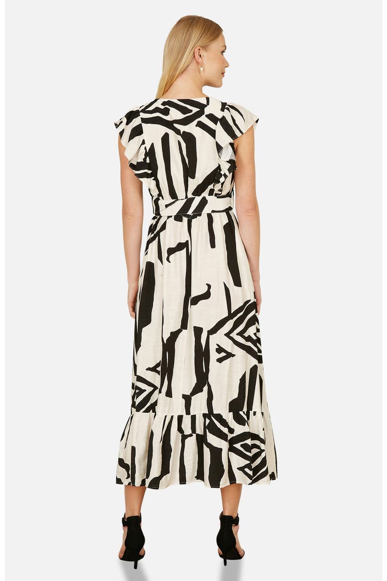 Abstract Print Midi Dress, Alternate, color, Beige