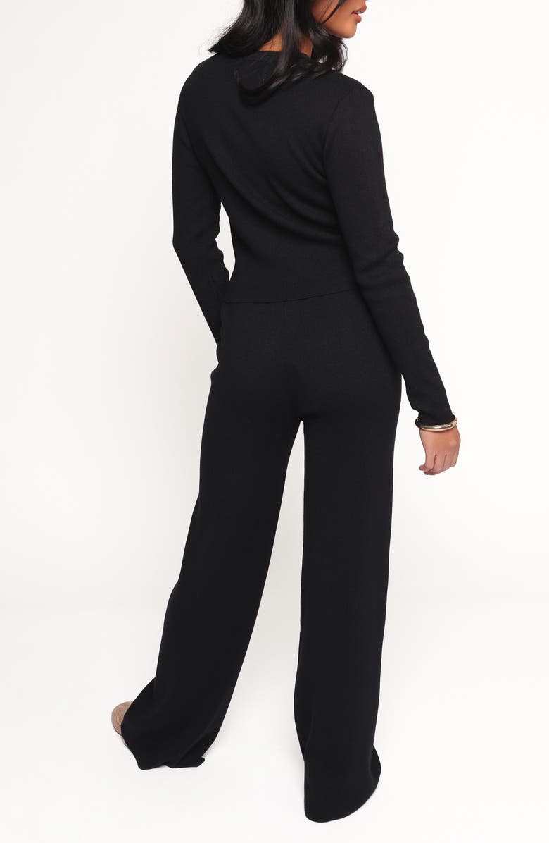 Petal & Pup Elliott Knit Cardigan & Pants Set, Alternate, color, Black