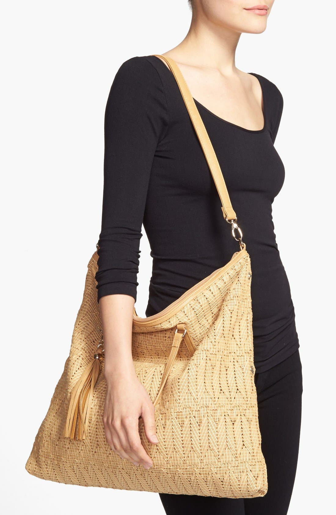 POVERTY FLATS by rian Woven Tote, Alternate, color, 