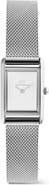 Daniel Wellington Bound Mini Tank Mesh Strap Watch, 17mm x 26mm
