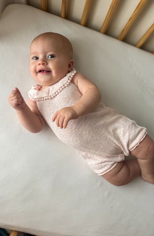 L'ovedbaby Pointelle Organic Cotton Bubble Romper In Cotton Candy