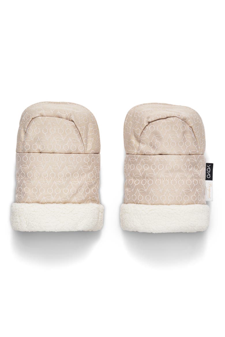 x Bonpoint YOYO Water Repellent Stroller Mittens, Main, color, BEIGE