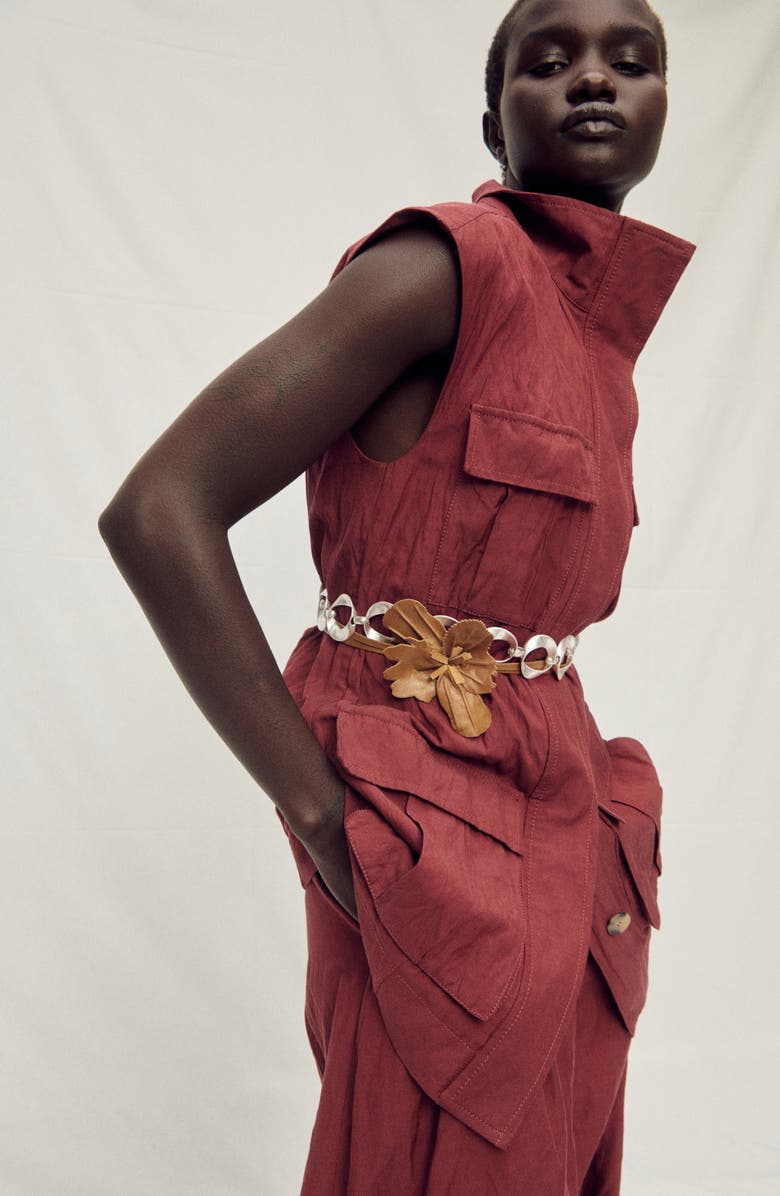 MANGO Metal Hoop Belt, Alternate, color,