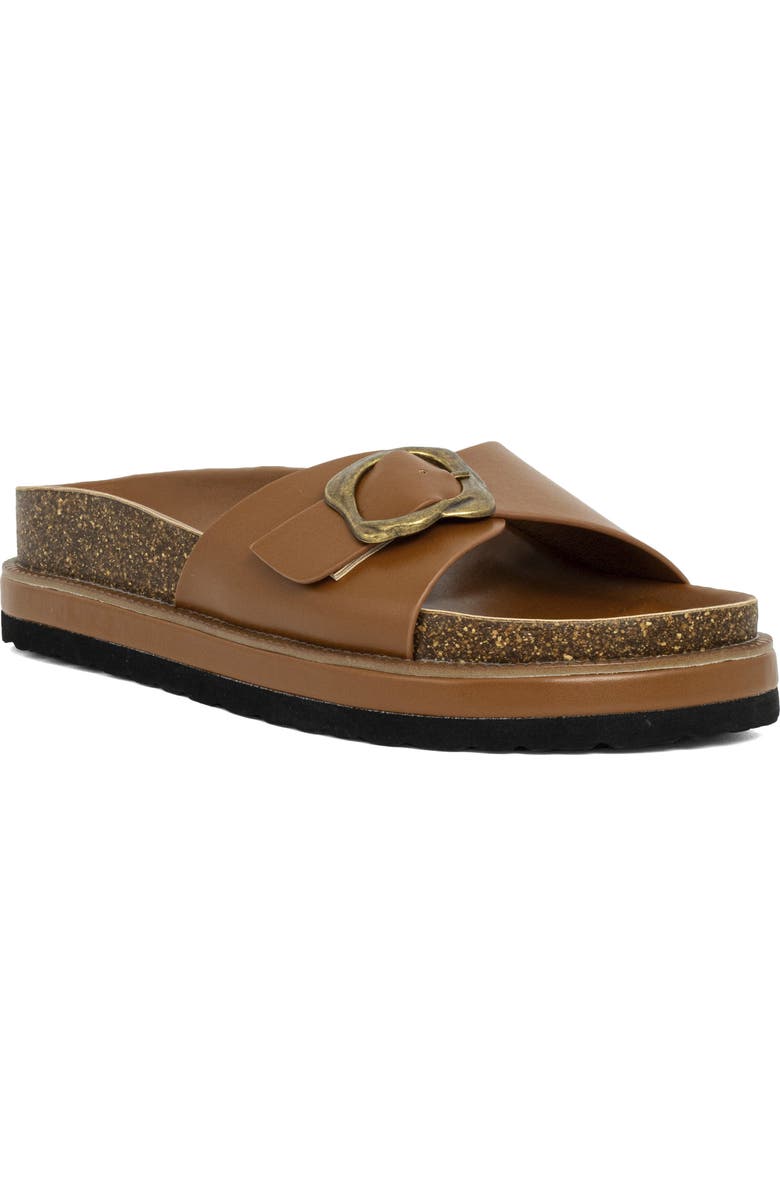 SHUSHOP Joy Slide Sandal, Main, color, Tan