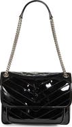 Saint Laurent Medium Niki Patent Leather Convertible Crossbody Bag