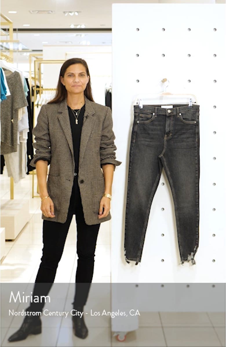 Jamie High Waist Ripped Hem Skinny Jeans, sales video thumbnail