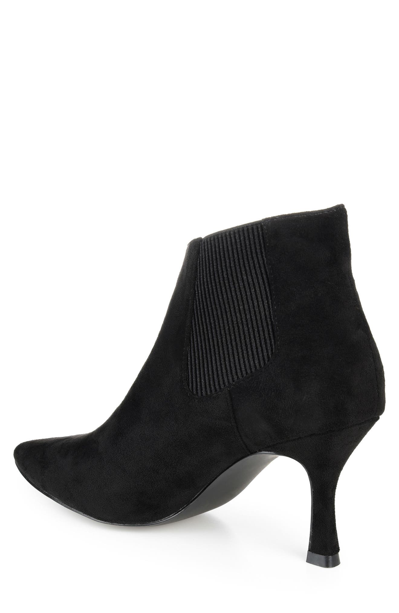 Journee Collection Elitta Vegan Leather Chelsea Bootie, Alternate, color, Black