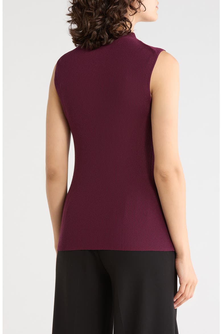 Feskies Rib Mock Neck Sleeveless Top, Alternate, color, DARK PURPLE