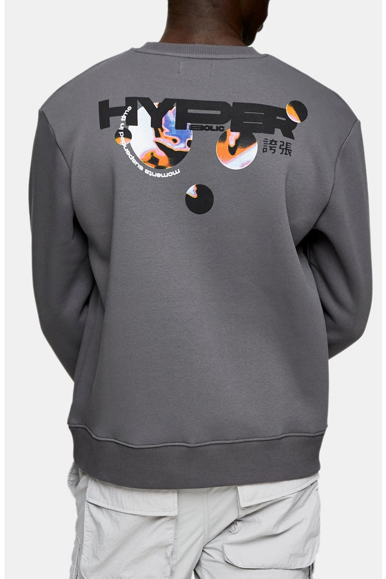 Hyper Bubble Graphic Sweatshirt, Alternate, color, GREY