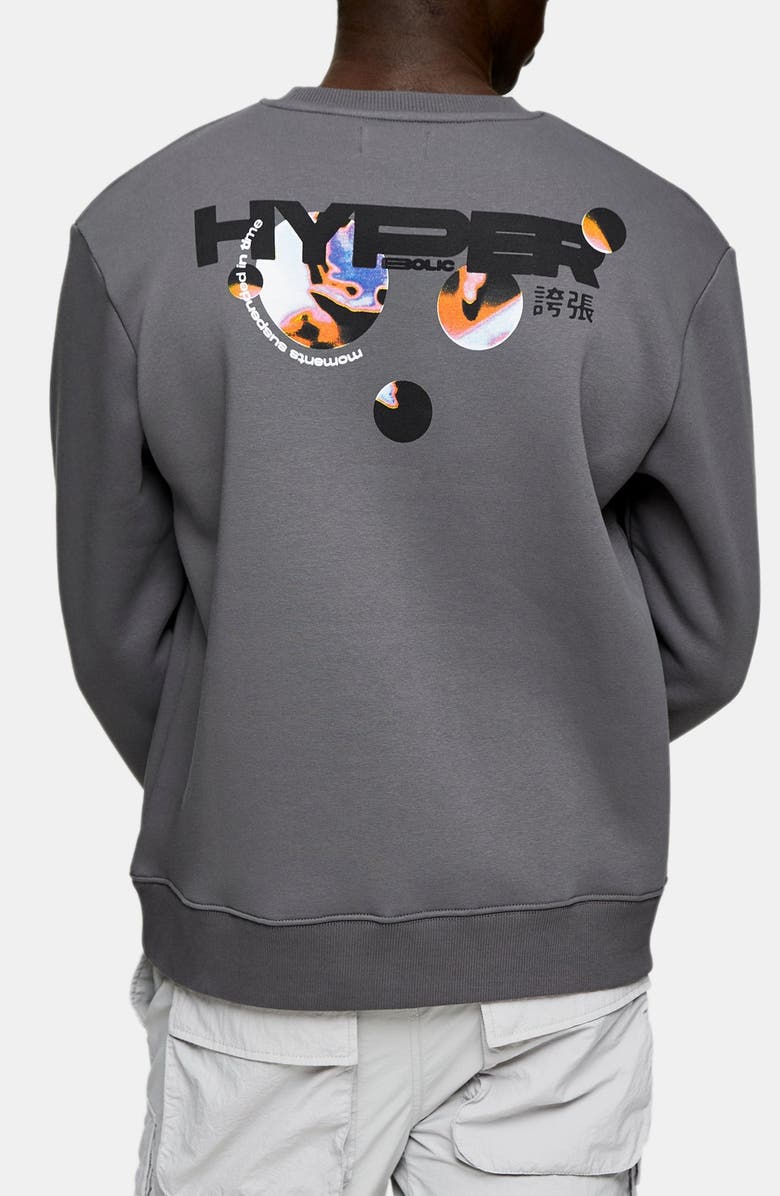 Topman Hyper Bubble Graphic Sweatshirt, Alternate, color,