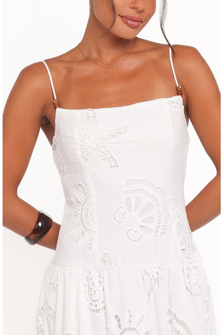 openwork embroidered dress Midi cotton dress with openwork embroidery