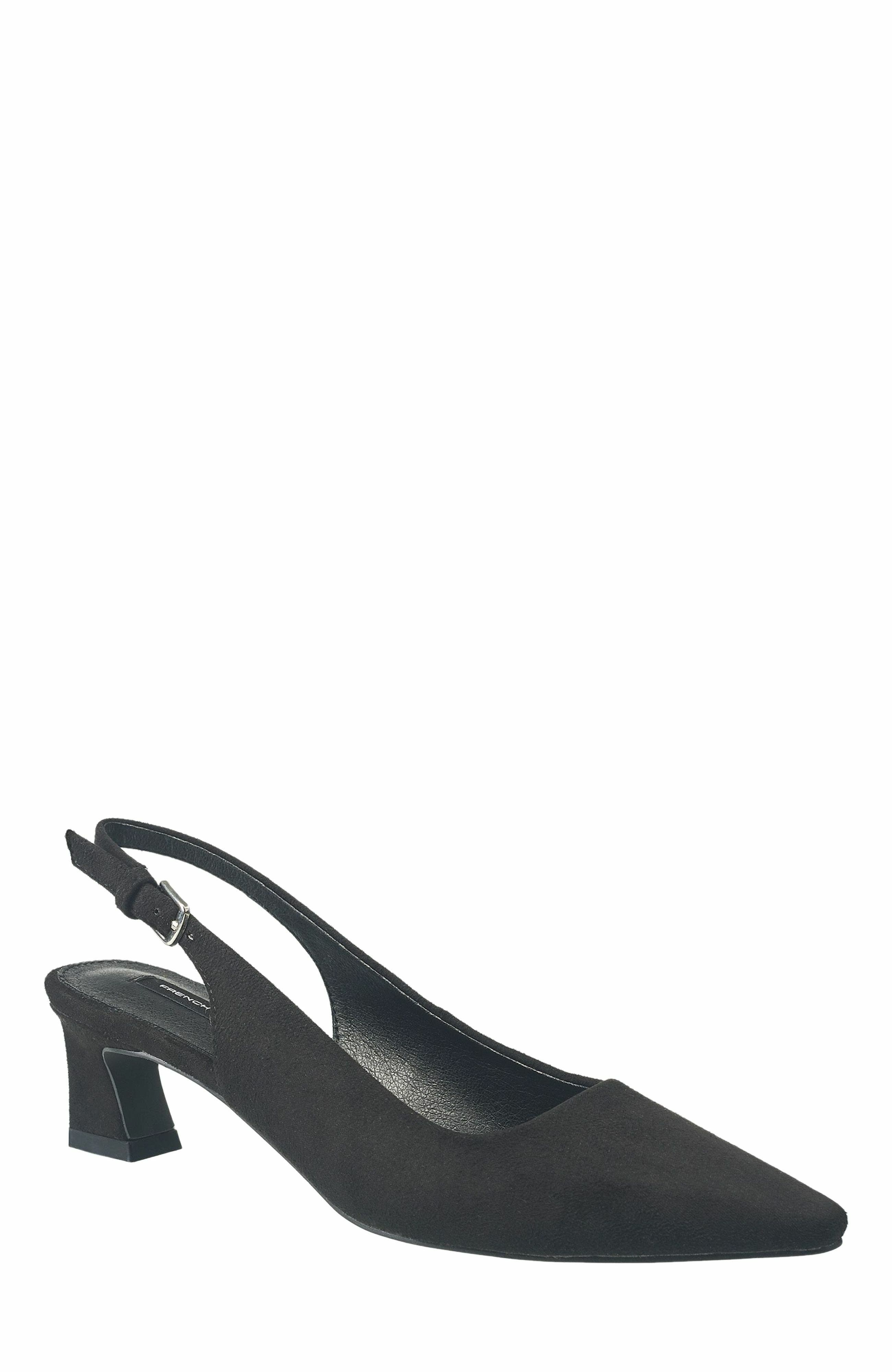 Wesley Slingback Cube Block Heel, Main, color, Black