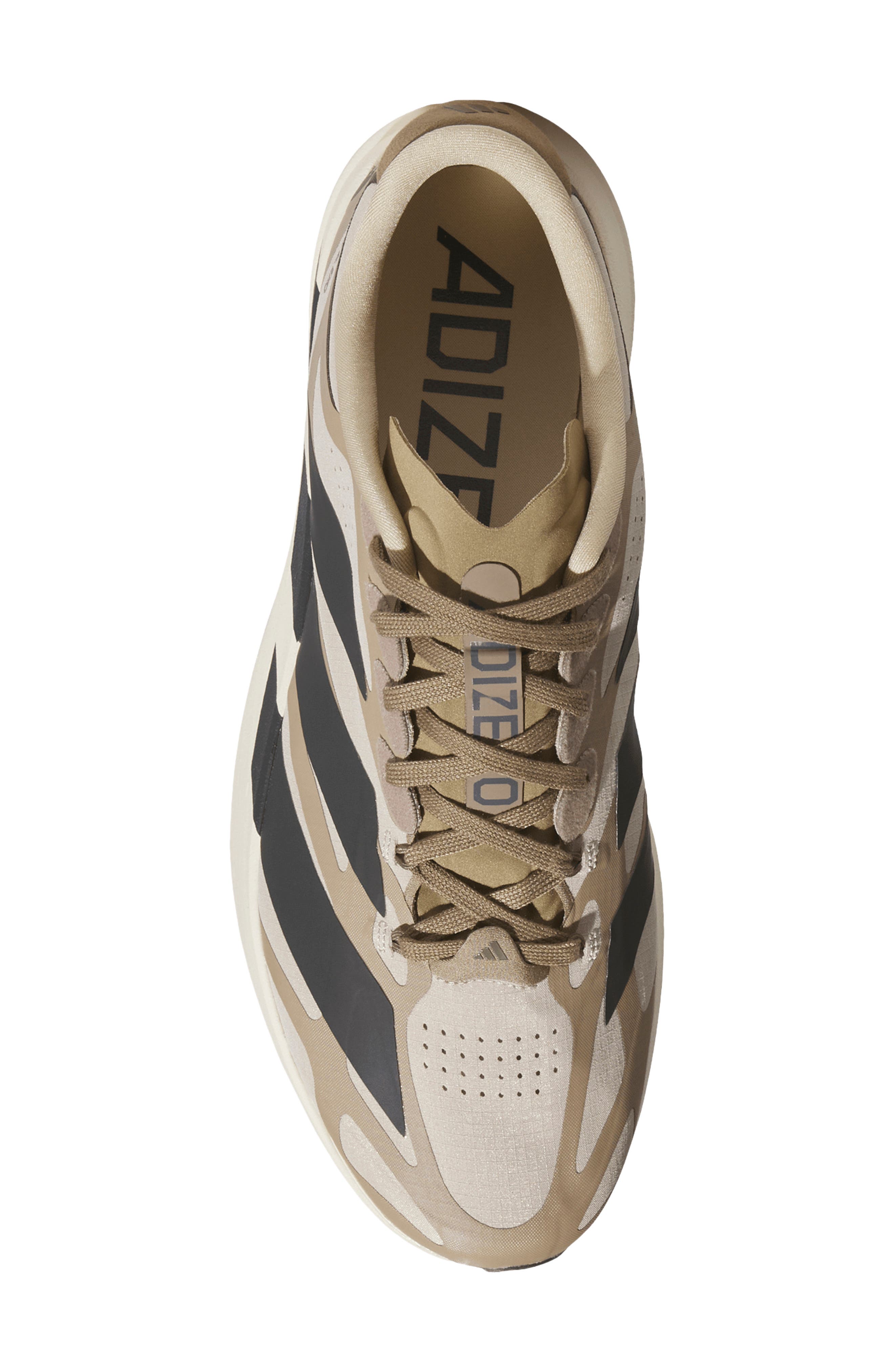 Adizero Evo SL Running Shoe, Alternate, color, KHAKI / CARBON/ KHAKI