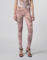 PHILIPP PLEIN Tulle Leggings Butterfly Tattoo Women