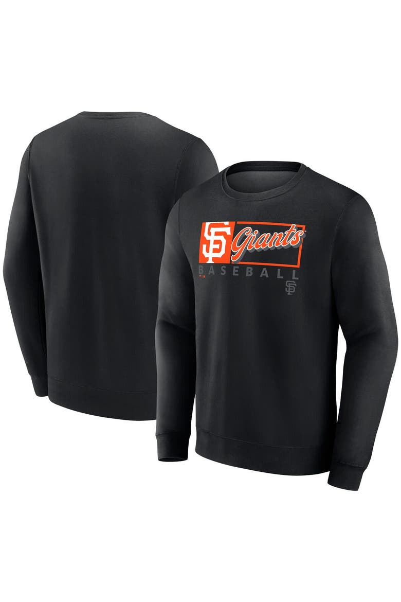 Men's Fanatics Black San Francisco Giants Focus Fleece Pullover Sweatshirt, Alternate, color, Black