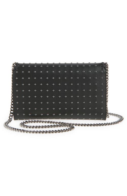 Stella Mccartney Falabella Rock Edition Ny Faux Leather Wallet On A Chain In Black