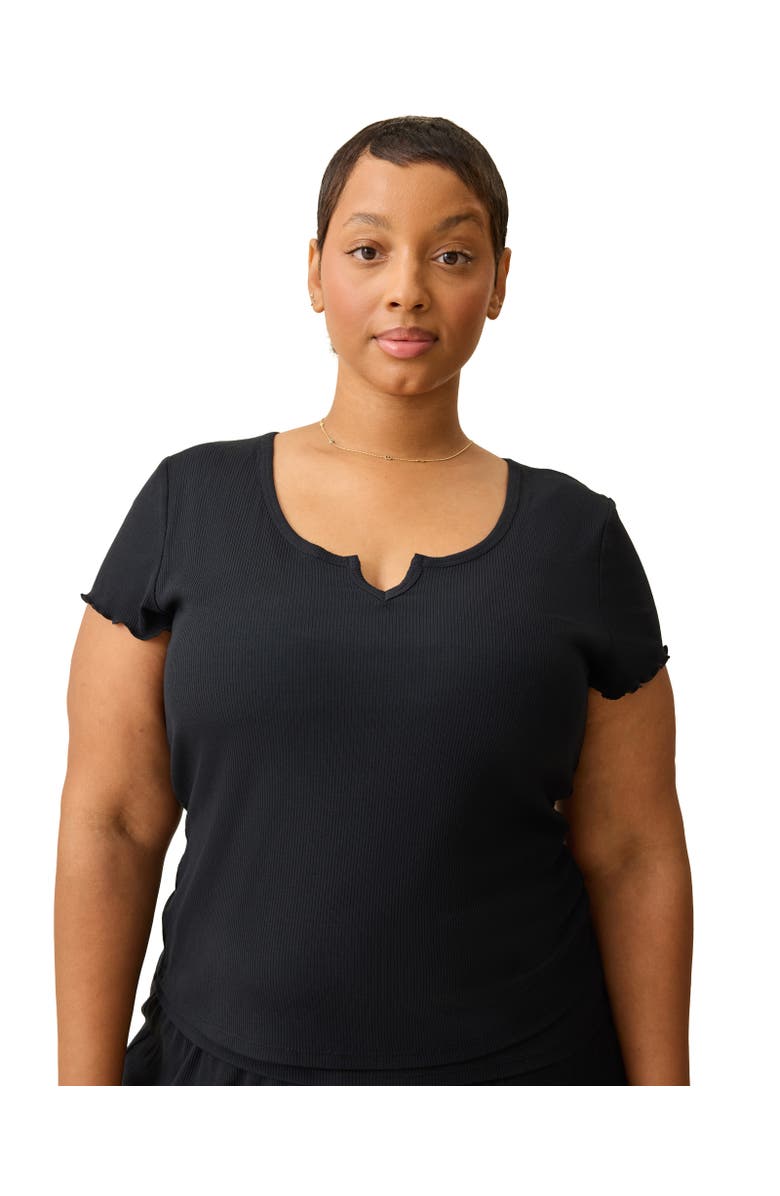 Kindred Bravely Ribbed Modal Notched Nursing T-Shirt, Main, color, Black