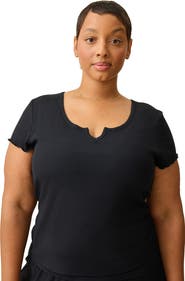 Kindred Bravely Ribbed Modal Notched Nursing T-Shirt