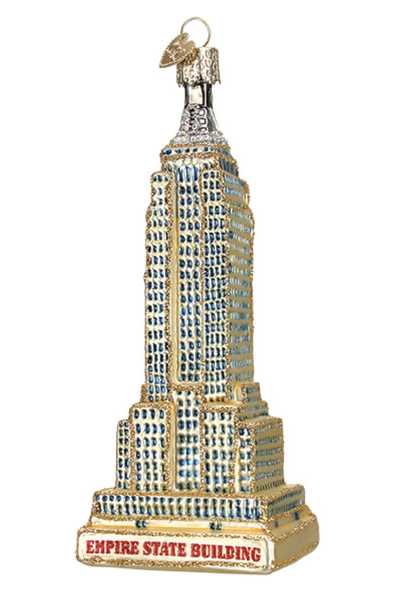 Christmas Empire State Building Ornament, Main, color, GOLD/ BLUE