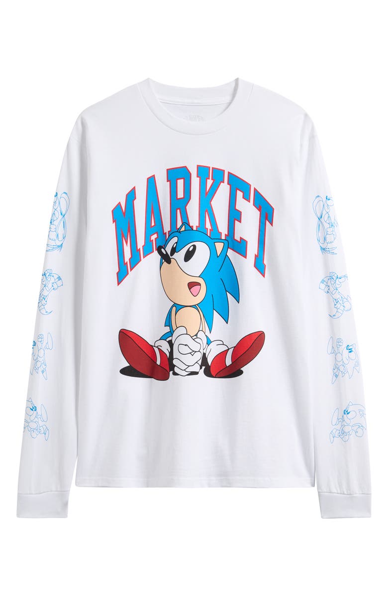 MARKET x Sonic Run Long Sleeve Cotton Graphic T-Shirt, Alternate, color, White