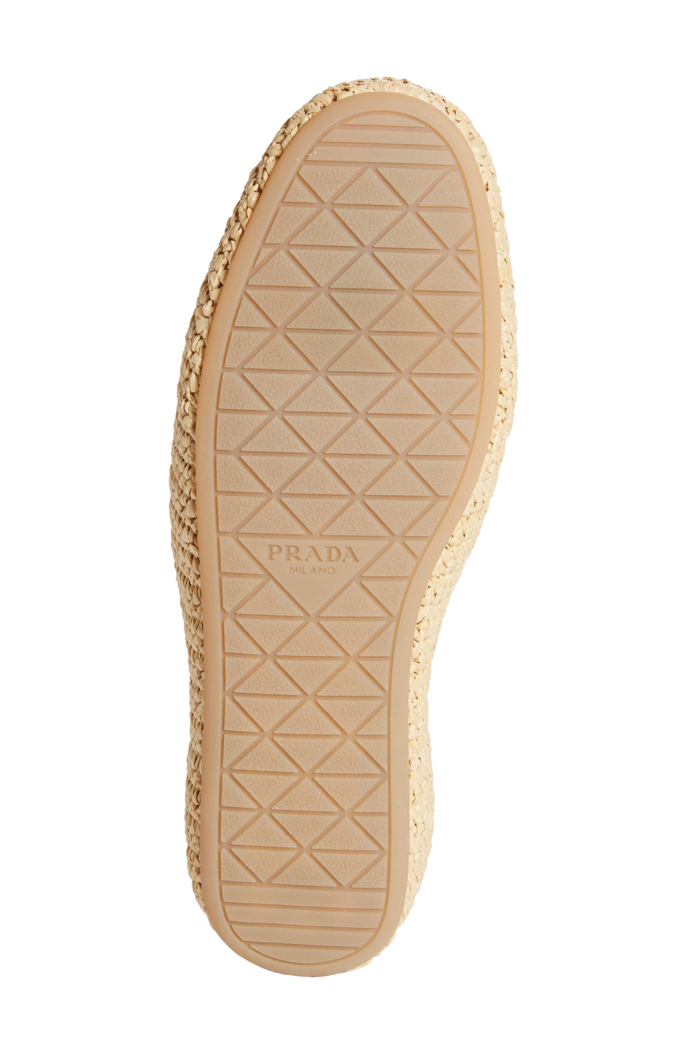 Prada Raffia Espadrille Loafer, Alternate, color, 