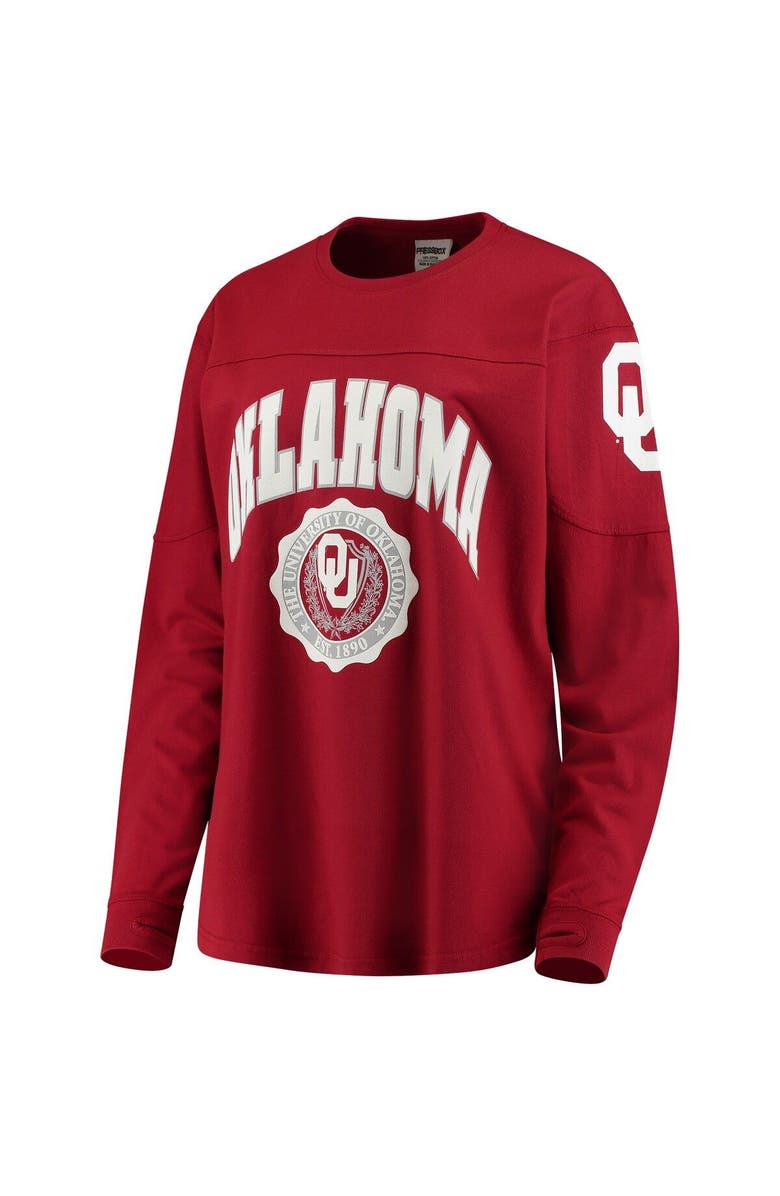 PRESSBOX Women's Crimson Oklahoma Sooners Edith Long Sleeve T-Shirt, Alternate, color, Crimson