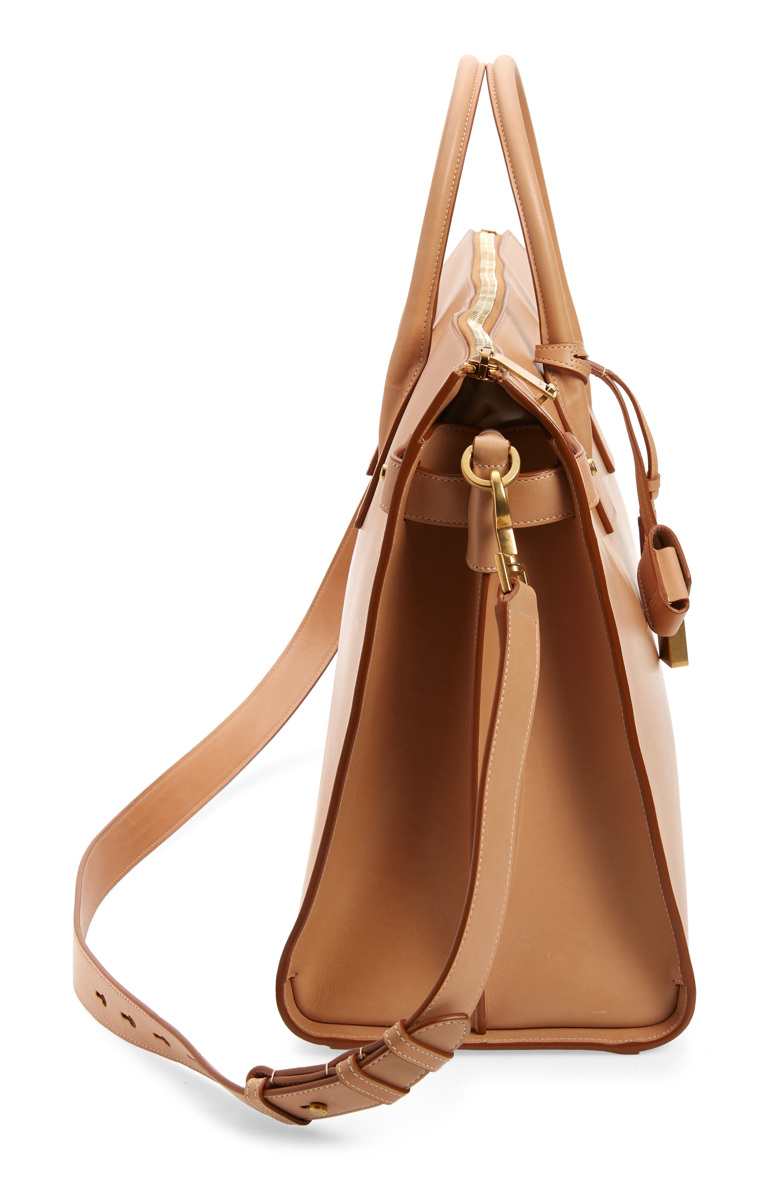 Saint Laurent Medium Supple Sac de Jour Grained Leather Tote, Alternate, color, 