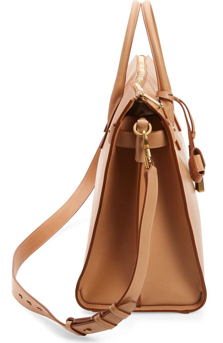 Saint Laurent Medium Supple Sac de Jour Grained Leather Tote, Alternate, color,