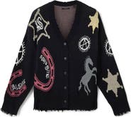 AllSaints Hester Western Cotton Jacquard Cardigan
