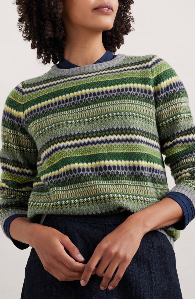 Seasalt Cornwall Percella Cove Fair Isle Merino Wool Blend Sweater, Main, color, 