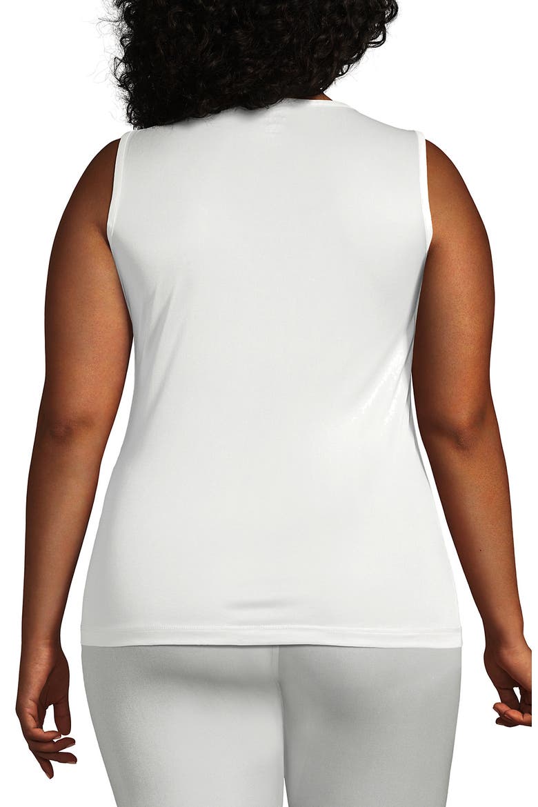 Petite Silk Interlock Thermal Long Underwear Base Layer Tank Top, Alternate, color, Ivory