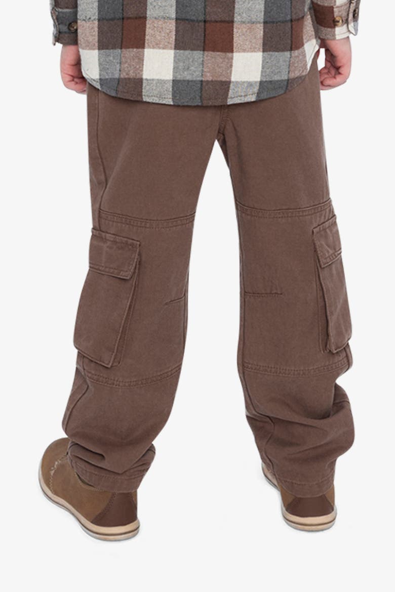 Straight Leg Twill Pants with Multiple Cargo Pockets, Alternate, color, Neutral Brown