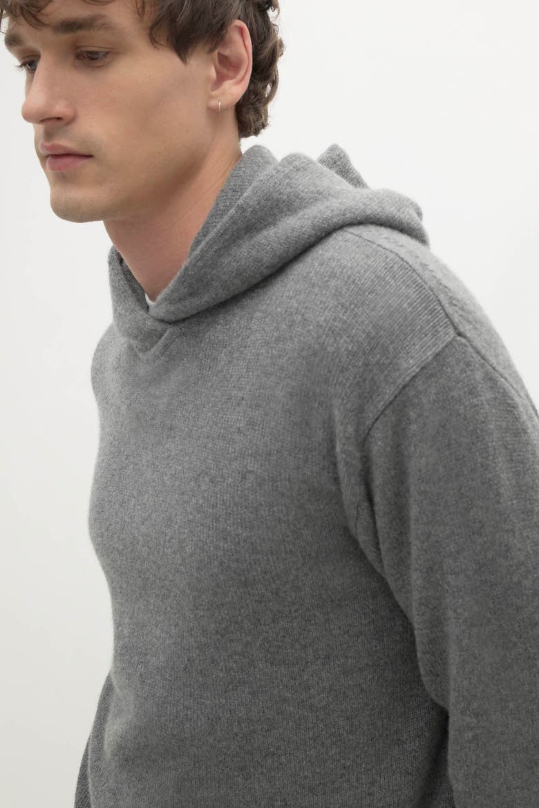 Aurelio Cashmere Hoodie, Alternate, color, Thunder