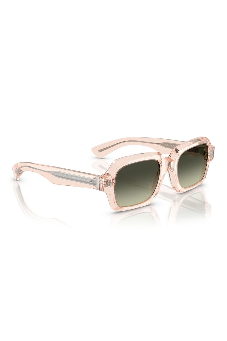 Devaney 53mm Rectangular Sunglasses, Alternate, color, CHERRY BLOSSOM / G-15 GRADIENT