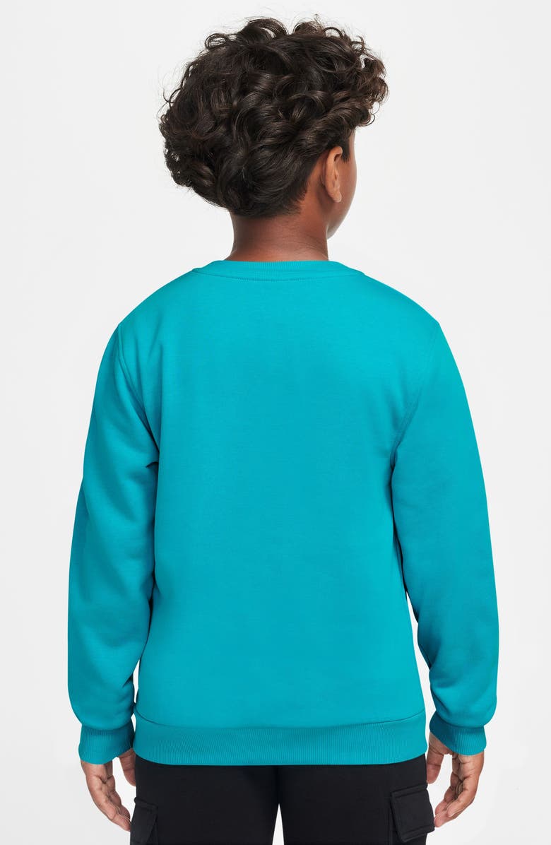 Nike Kids' Sportswear Club French Terry Sweatshirt, Alternate, color, Dusty Cactus/ Game Royal