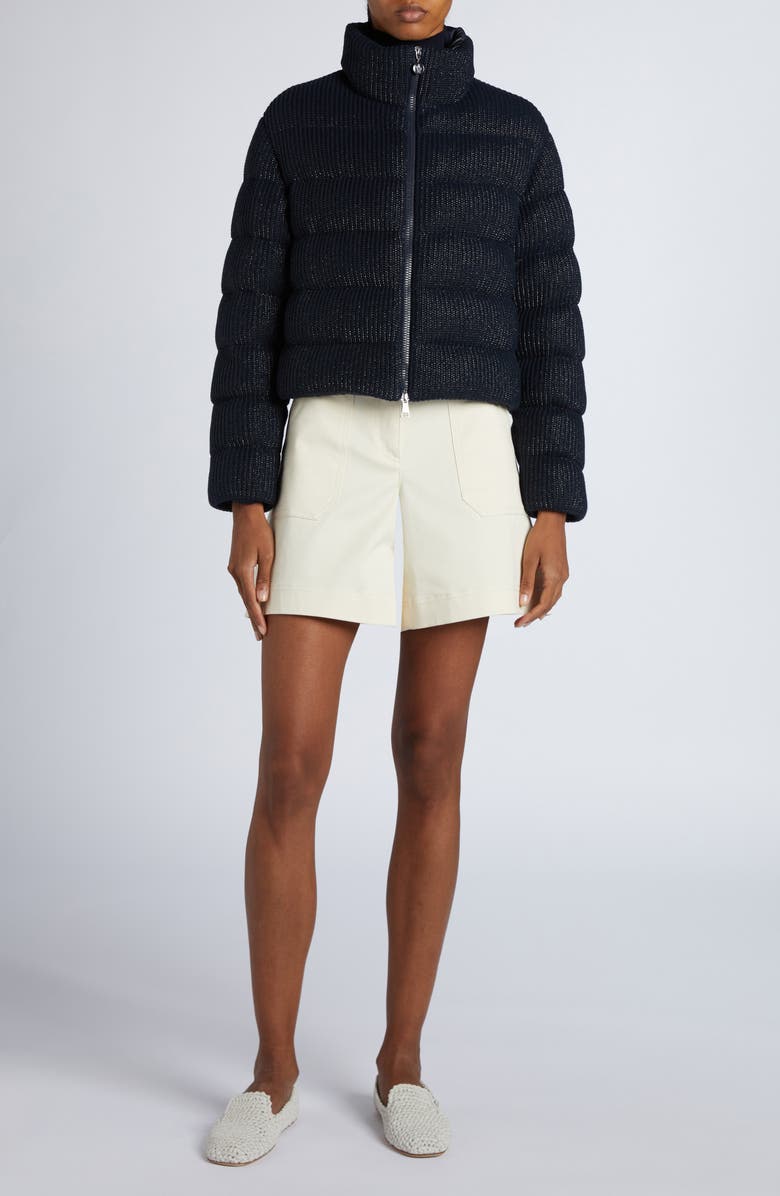 Moncler Thoiry Down Puffer Jacket, Alternate, color, Navy Blue