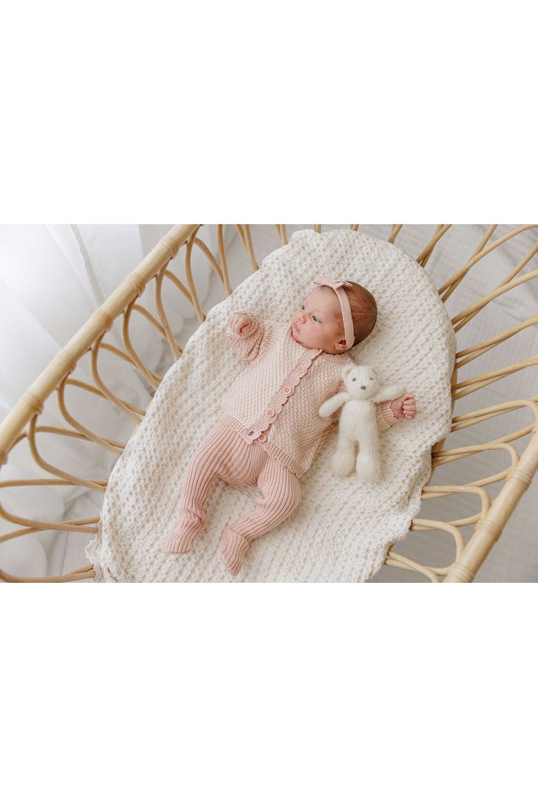 Looms Bubble Knit Collection - Cardigan, Alternate, color, Mauve