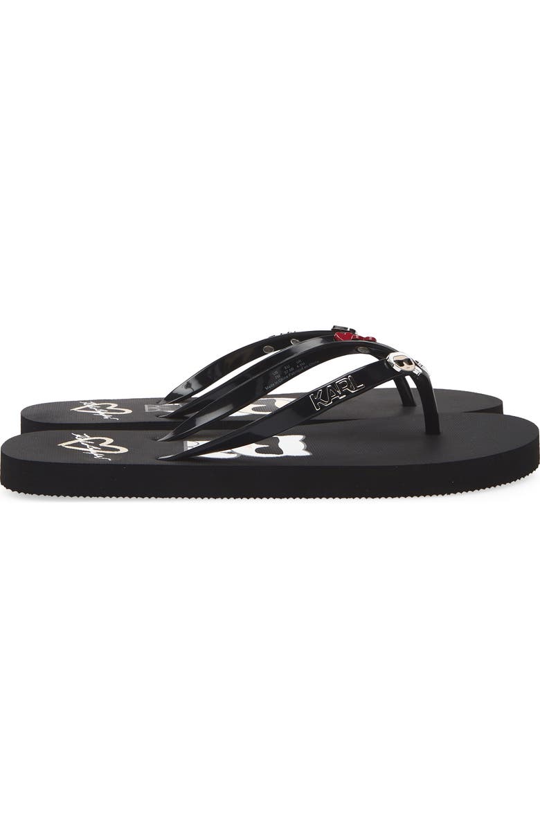 KARL LAGERFELD PARIS Zemi Flip Flop Sandal, Alternate, color, Black