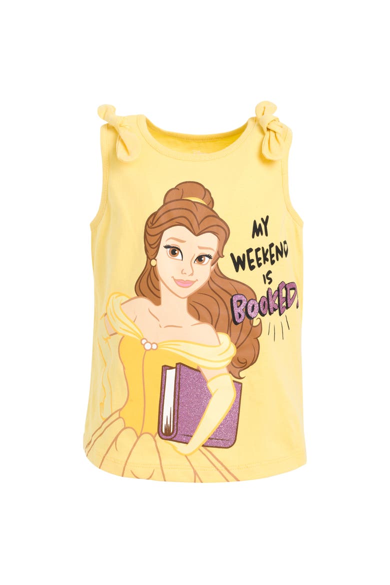 Princess Sleeveless Tank Top Set, Alternate, color, White Sky Blue Yellow