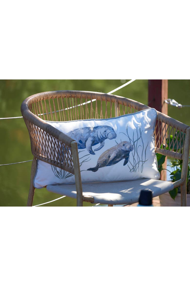 Manatee Lumbar Pillow, Alternate, color, Gray