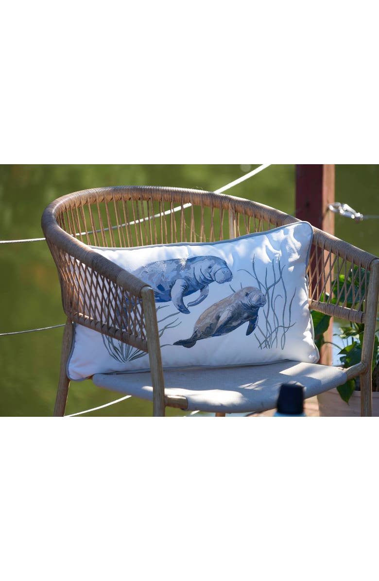 RightSide Designs Manatee Lumbar Pillow, Alternate, color, Gray