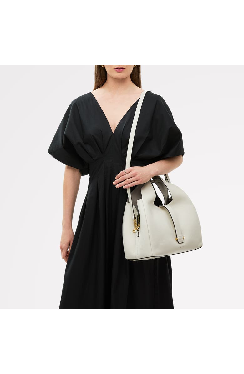 Radley Sloane Street Medium Ziptop Satchel Bag, Alternate, color, Chalk