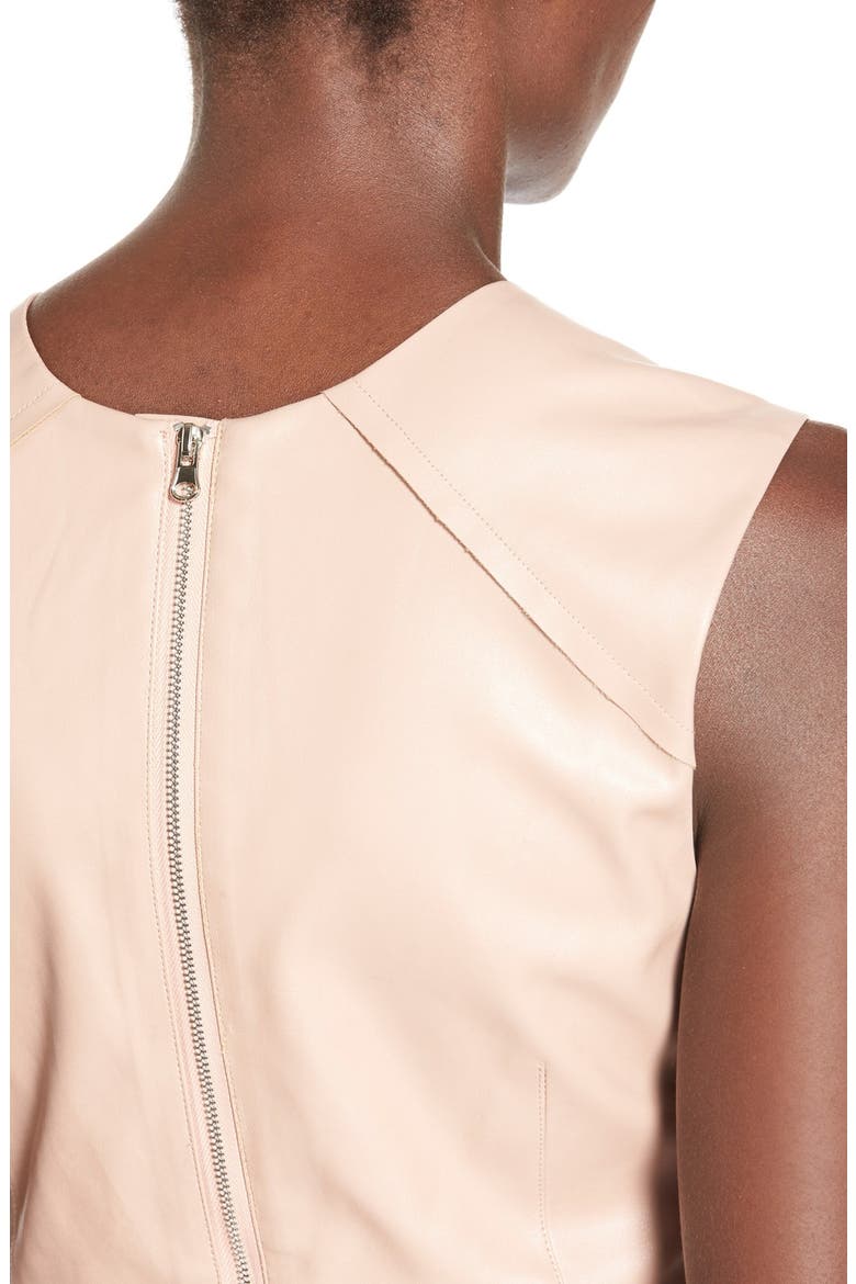 Faux Leather Skater Dress, Alternate, color, DUSTY PINK
