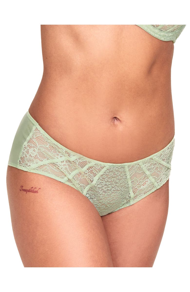 Adore Me Roxana Hipster Panties, Main, color, Medium Green