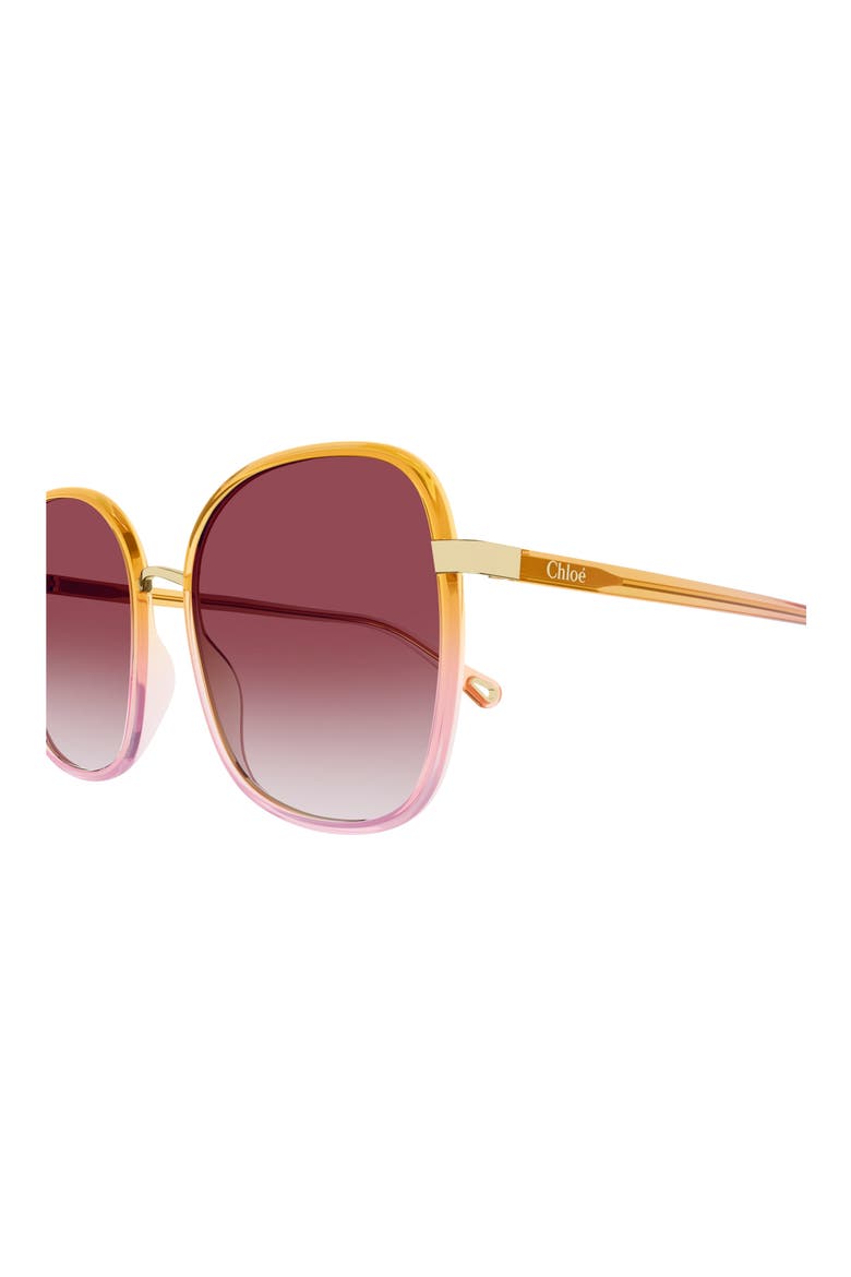 56mm Gradient Square Sunglasses, Alternate, color, YELLOW