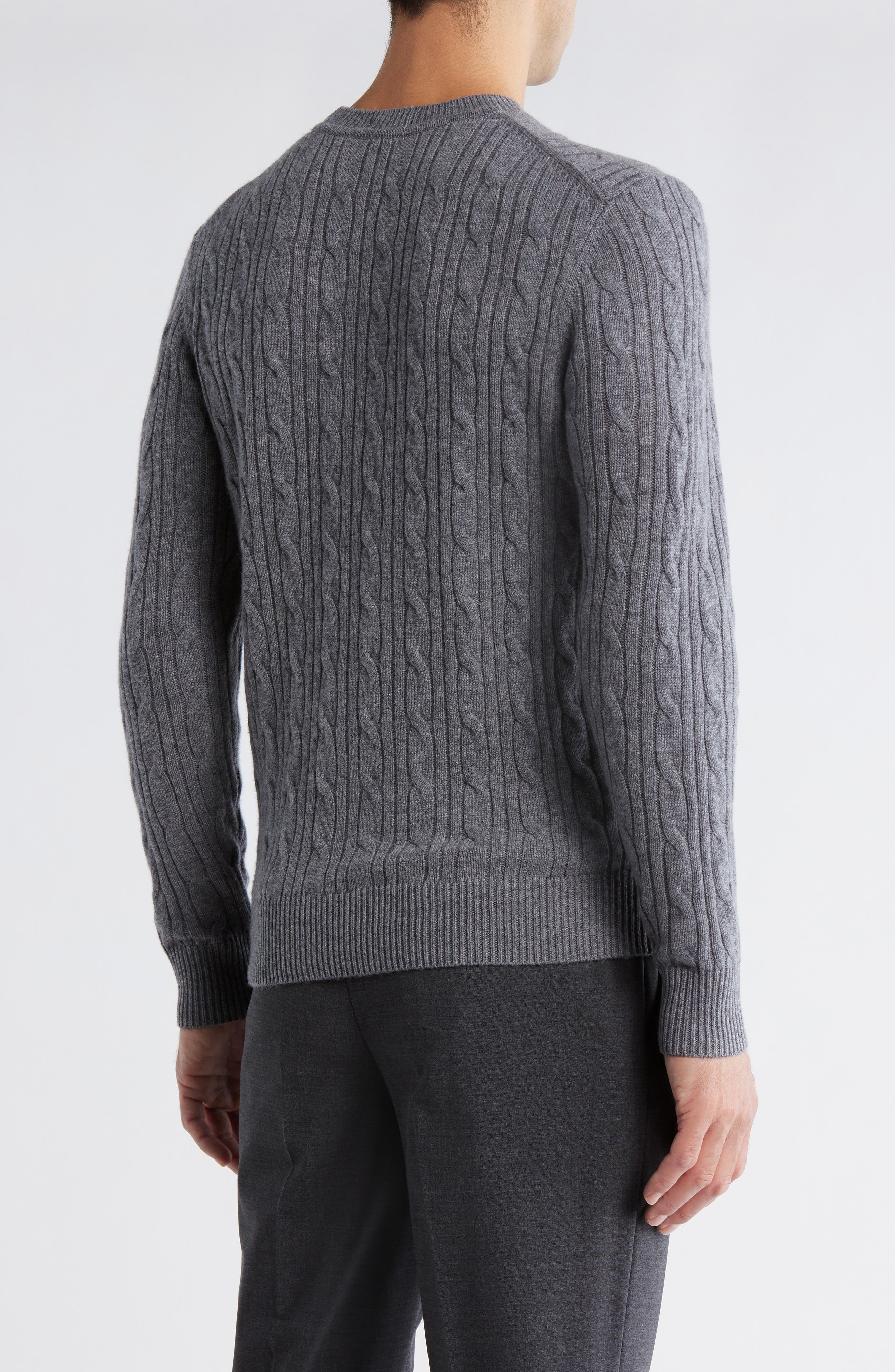 Hetico Cable Stitch Virgin Wool & Cashmere Sweater - image 2