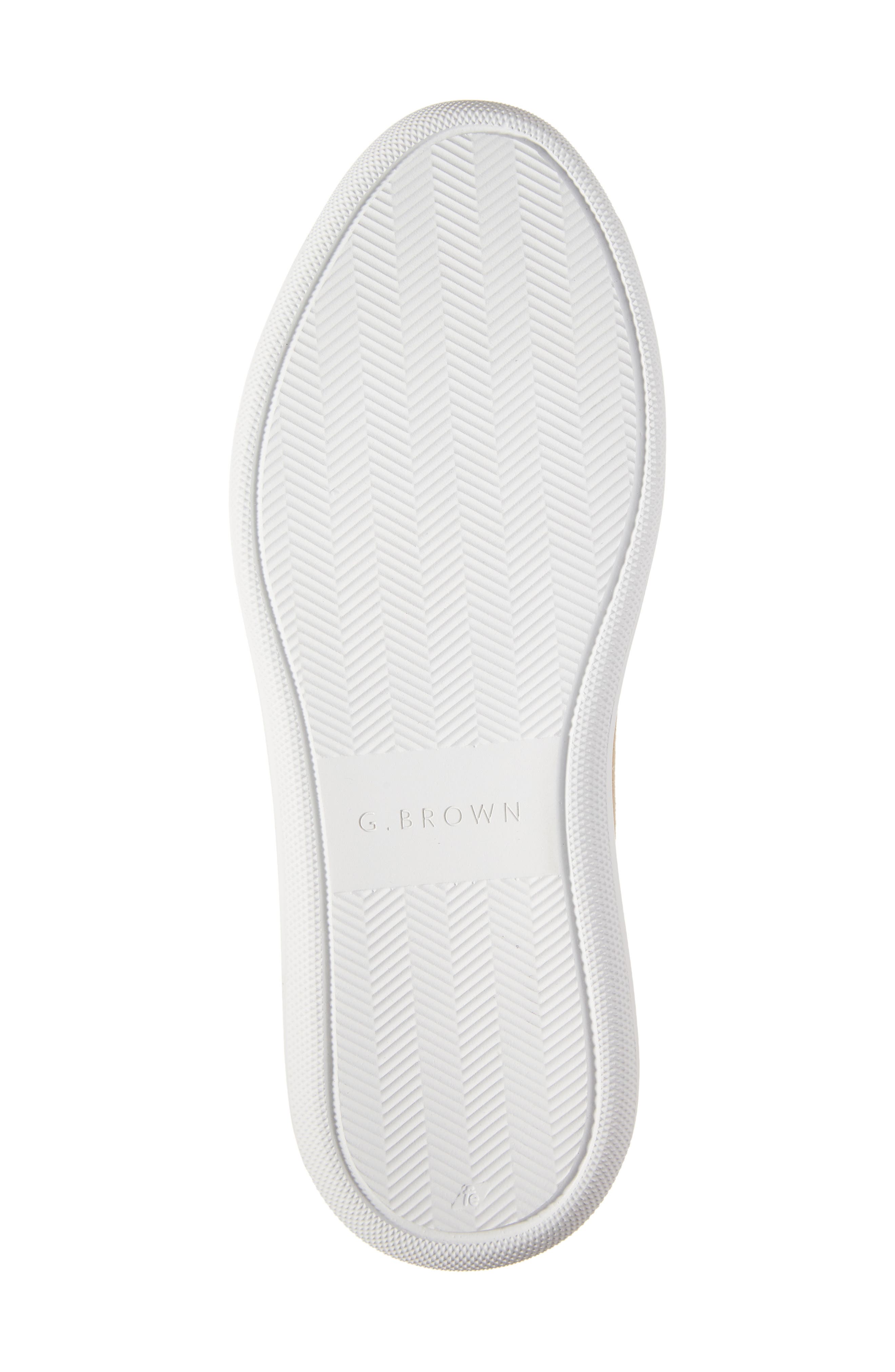 G Brown Puff Suede Low Top Sneaker, Alternate, color, 